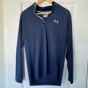 Under Armour Heather Navy Half-Zip Performance Pullover
